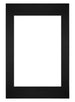 Passepartout 40x60cm Karton Schwarz Rand Gerade Vorne | Yourdecoration.de