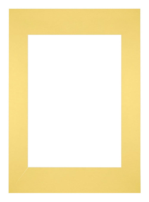 Passepartout 42x59,4cm A2/A3 Karton Gelb Rand Gerade Vorne | Yourdecoration.de