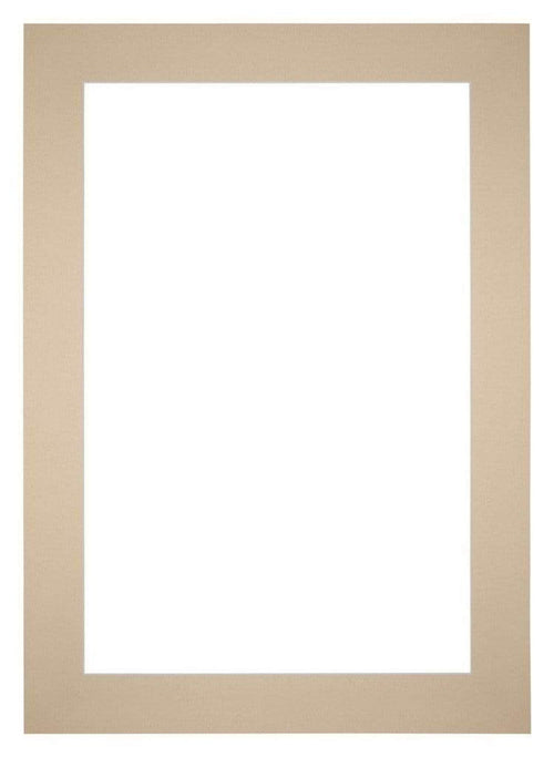 Passepartout 25x35cm Karton Beige Rand 6cm Gerade Vorne | Yourdecoration.de