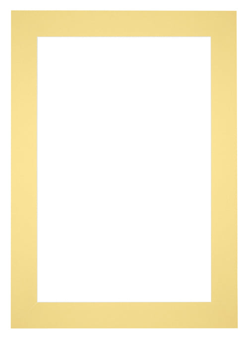 Passepartout 35x50cm Karton Gelb Rand 6cm Gerade Vorne | Yourdecoration.de