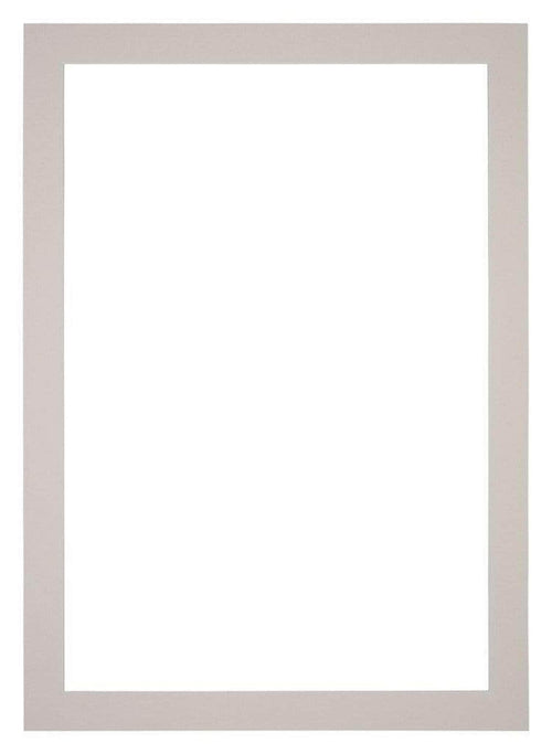 Passepartout 25x35cm Karton Grau Granit Rand 4cm Gerade Vorne | Yourdecoration.de