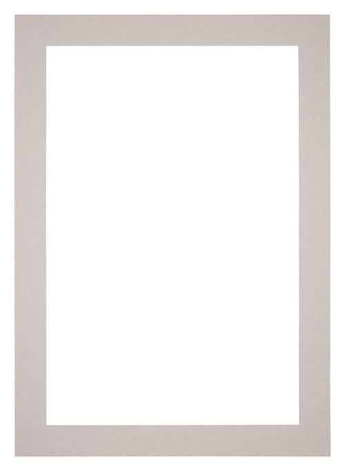 Passepartout 30x42cm Karton Grau Granit Rand 5cm Gerade Vorne | Yourdecoration.de