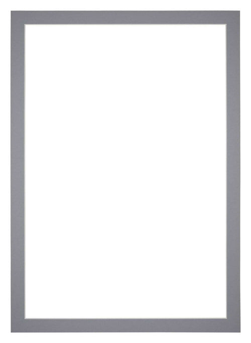 Passepartout 30x42cm Karton Grau Rand 3cm Gerade Vorne | Yourdecoration.de
