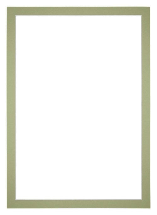 Passepartout 50x70cm Karton Mintgrun Rand 3cm Gerade Vorne | Yourdecoration.de