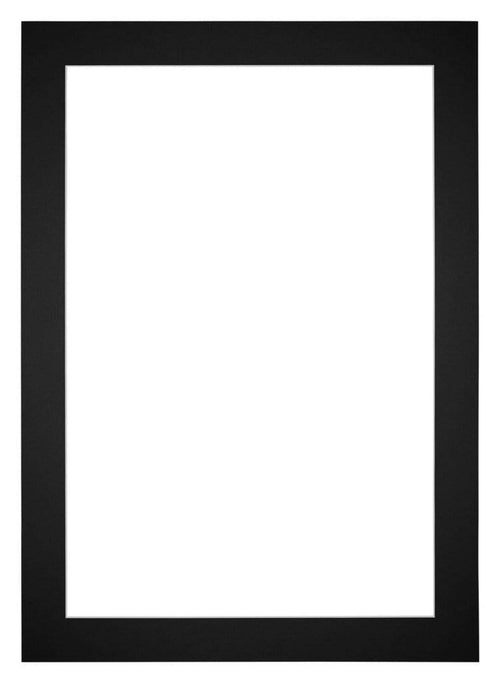 Passepartout 30x42cm Karton Schwarz Rand 5cm Gerade Vorne | Yourdecoration.de