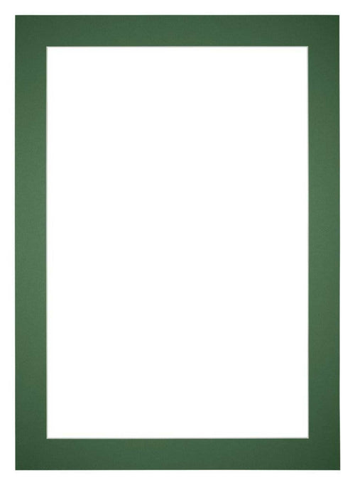 Passepartout 25x35cm Karton Waldgrun Rand 5cm Gerade Vorne | Yourdecoration.de