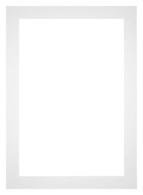 Passepartout 60x84cm Karton Weiss Rand 5cm Gerade Vorne | Yourdecoration.de