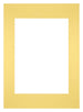 Passepartout 59,4x84cm A1/A2 Karton Gelb Rand Gerade Vorne | Yourdecoration.de