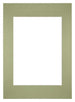 Passepartout 59,4x84cm A1/A2 Karton Mintgrun Rand Gerade Vorne | Yourdecoration.de