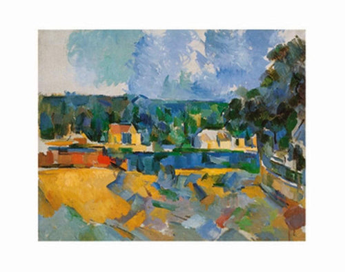 Paul Cézanne Uferlandschaft Kunstdruck 71x56cm | Yourdecoration.de