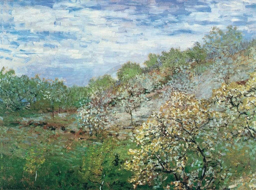 Claude Monet Bäume in Blüte Kunstdruck 80x60cm | Yourdecoration.de