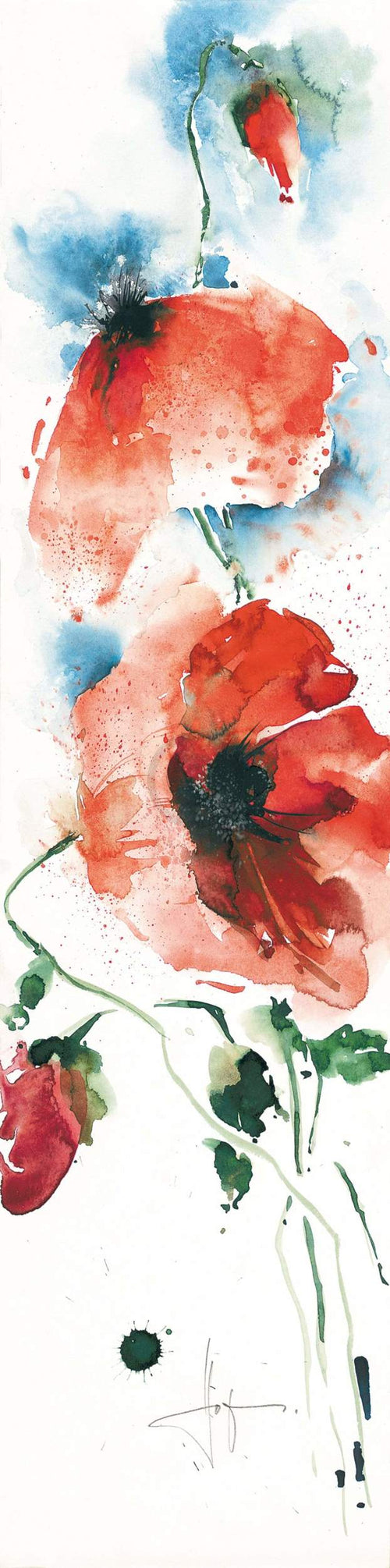 Ekkehard Hofmann Mohn I Kunstdruck 20x99cm | Yourdecoration.de
