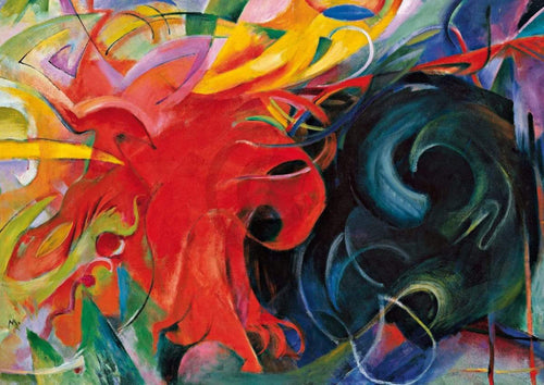 Franz Marc Kämpfende Formen Kunstdruck 29.7x21cm | Yourdecoration.de