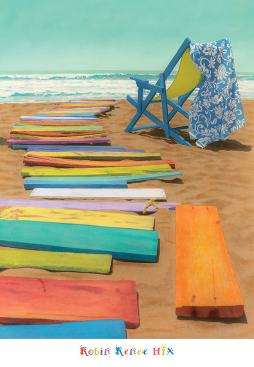 Heidi Reil Biscus Blue Kunstdruck 45x66cm | Yourdecoration.de