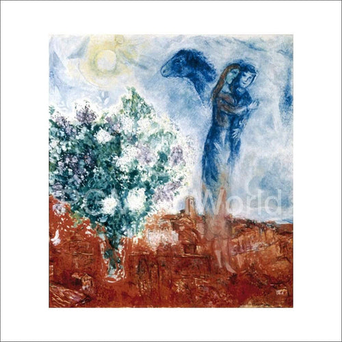 Marc Chagall Die Liebenden über St.Paul Kunstdruck 70x70cm | Yourdecoration.de