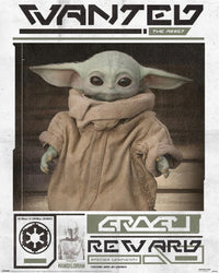 pyramid mpp50817 star wars the mandalorian grogu wanted poster 40x50cm | Yourdecoration.at