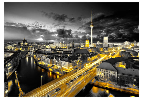 Fototapete - Berlin at Night - Vliestapete