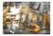 Fototapete - Berlin Collage Orange - Vliestapete