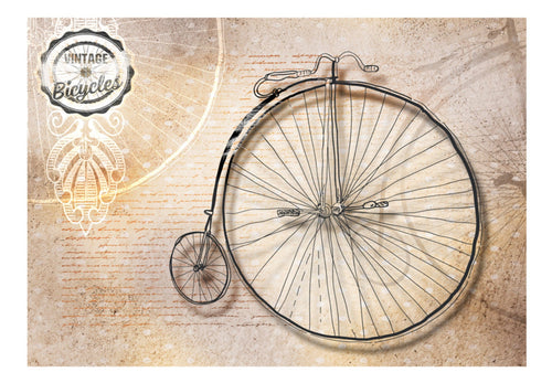 Fototapete - Vintage Bicycles Sepia - Vliestapete