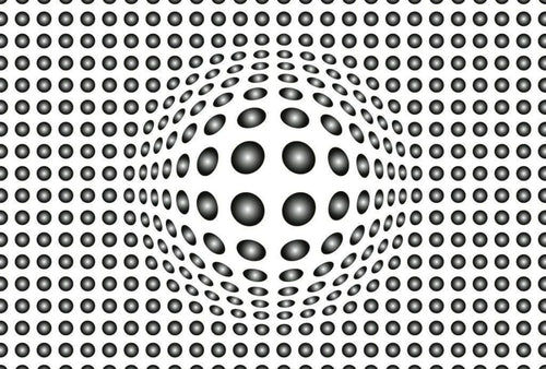 Wizard+Genius Dots Black and White Vlies Fototapete 384x260cm 8 bahnen | Yourdecoration.de