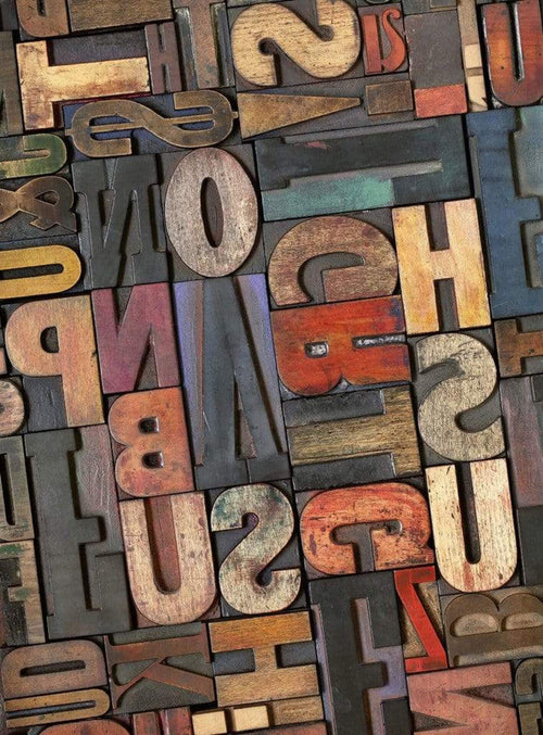 Wizard+Genius Vintage Letters Vlies Fototapete 192x260cm 4 bahnen | Yourdecoration.de