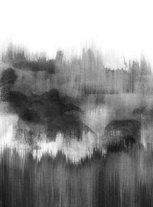 Wizard+Genius Brush Strokes Black Vlies Fototapete 192x260cm 4 bahnen | Yourdecoration.de