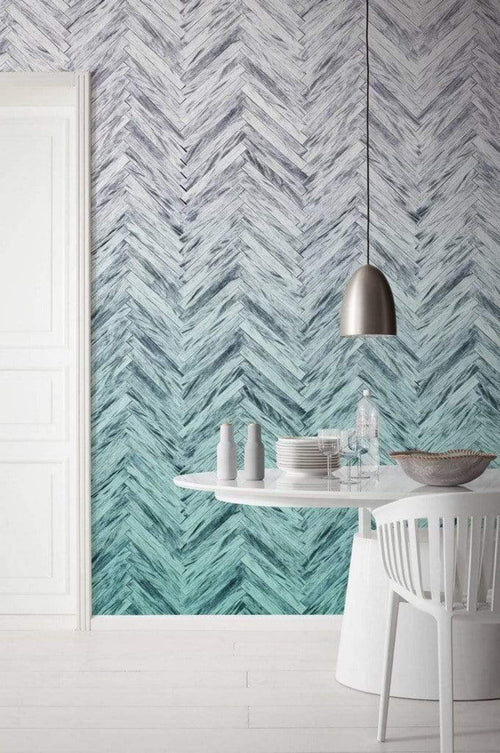 Komar Herringbone Mint Vlies Fototapete 400x250cm 4 bahnen Sfeer | Yourdecoration.de