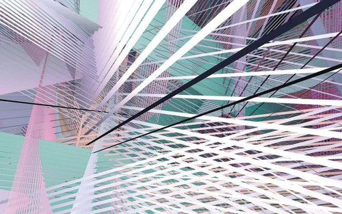 Komar Space Grid Spring Vlies Fototapete 400x250cm 4 bahnen | Yourdecoration.de