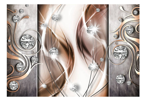 Fototapete - Brown and Diamonds - Vliestapete