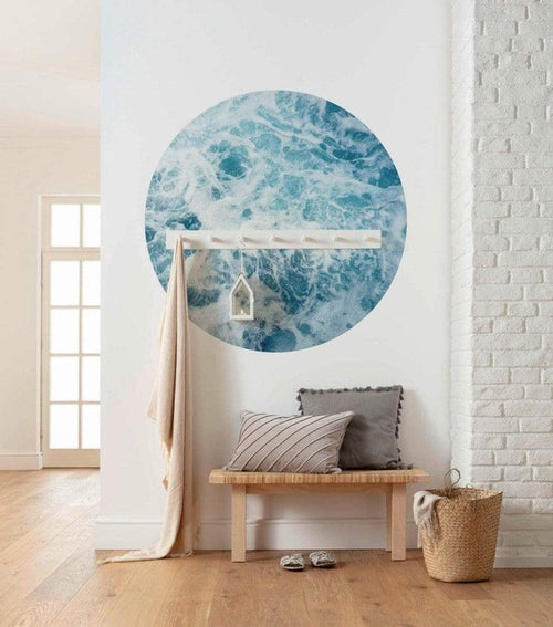Komar Ocean Twist Vlies Fototapete 125x125cm Rund Sfeer | Yourdecoration.de