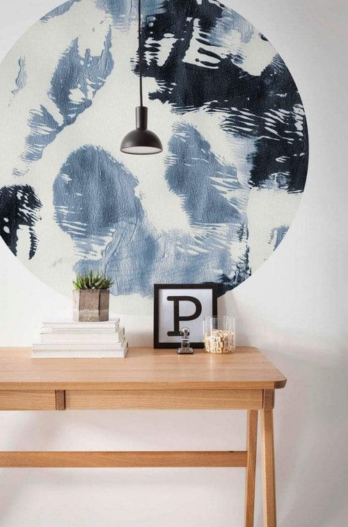 Komar Arty Blue Vlies Fototapete 125x125cm Rund Sfeer | Yourdecoration.de