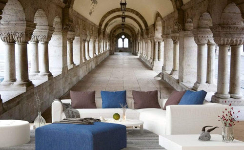 Dimex Ancient Corridor Fototapete 375x250cm 5 Bahnen Sfeer | Yourdecoration.nl