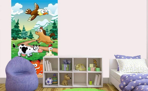 Dimex Animals and Forest Fototapete 150x250cm 2 Bahnen Sfeer | Yourdecoration.nl