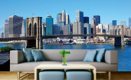 Dimex Brooklyn Bridge 1 Fototapete 375x250cm 5 Bahnen Sfeer | Yourdecoration.nl