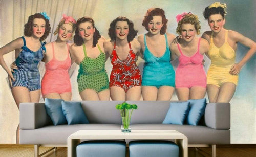 Dimex Charming Ladies Fototapete 375x250cm 5 Bahnen Sfeer | Yourdecoration.nl