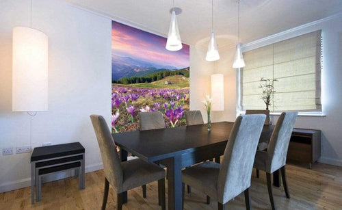 Dimex Crocuses at Spring Fototapete 150x250cm 2 Bahnen Sfeer | Yourdecoration.nl