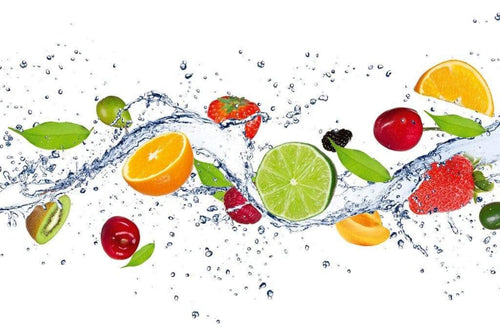 Dimex Fruits in Water Fototapete 375x250cm 5 Bahnen | Yourdecoration.de