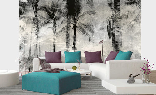 Dimex Palm Trees Abstract Fototapete 375x250cm 5 bahnen interieur | Yourdecoration.de