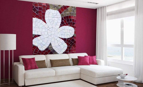 Dimex Red Mosaic Fototapete 150x250cm 2 Bahnen Interieur | Yourdecoration.de