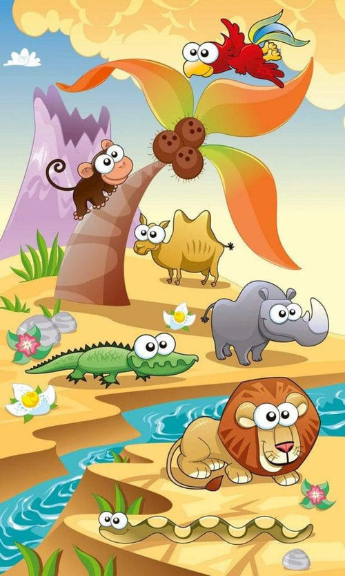 Dimex Savanna Animals Fototapete 150x250cm 2 Bahnen | Yourdecoration.de