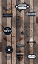 Dimex Vintage Labels Fototapete 150x250cm 2 Bahnen | Yourdecoration.de