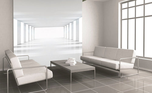 Dimex White Corridor Fototapete 225x250cm 3 Bahnen Interieur | Yourdecoration.de