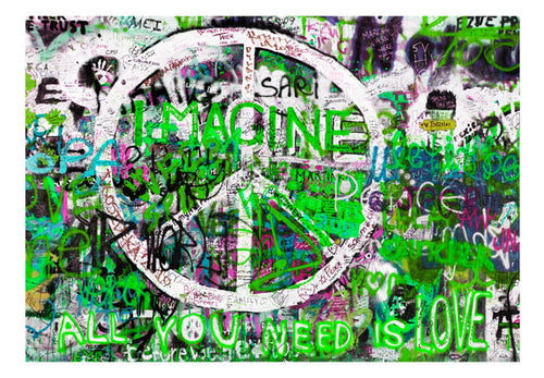 Fototapete - Green Graffiti - Vliestapete