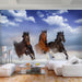 Fototapete - Horses in the Snow - Vliestapete