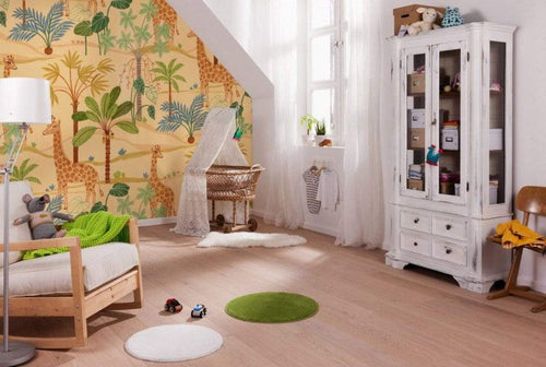 Komar Giraffe Crew Vlies Fototapete 400x280cm 8 Bahnen Sfeer | Yourdecoration.nl