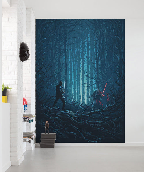 Komar Vlies Fototapete Iadx4 003 Star Wars Wood Fight Interieur | Yourdecoration.at
