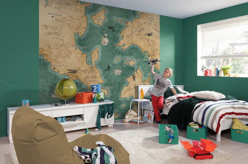 Komar Vlies Fototapete Iax6 0029 Old Travel Map Interieur | Yourdecoration.at