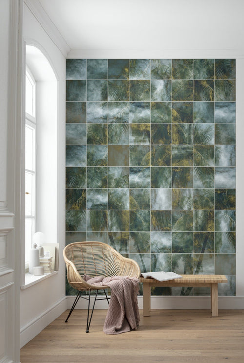 Komar Vlies Fototapete Inx4 045 Palm Puzzle Interieur | Yourdecoration.at
