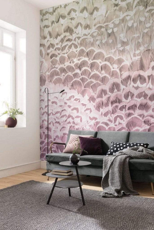 Komar Pale Feathers Vlies Fototapete 200x250cm 2 bahnen Sfeer | Yourdecoration.de