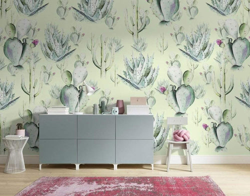 Komar Cactus Green Vlies Fototapete 400x250cm 4 bahnen Sfeer | Yourdecoration.de